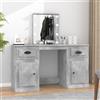 Vidaxl Toeletta con LED Grigio Cemento 130x50x132,5 cm