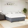 Vidaxl Giroletto senza Materasso Grigio Scuro 180x200 cm Velluto