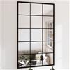 Vidaxl Specchi a Parete 3 pz Neri 100x60 cm in Metallo