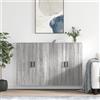 Vidaxl Mobili a Parete 2 pz Grigio Sonoma 69,5x34x90 cm
