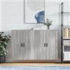Vidaxl Mobili a Parete 2 pz Grigio Sonoma 69,5x34x90 cm