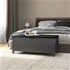 Vidaxl Contenitore con Cuscino Grigio 105x40x45cm Legno Multistrato