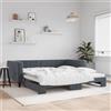 Vidaxl Divano Letto con Letto Estraibile Grigio Scuro 100x200 Velluto