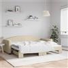 Vidaxl Divano Letto con Letto Estraibile Crema 90x200 cm in Tessuto