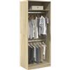 Vidaxl Armadio Rovere Sonoma 80x50x200 cm in Legno Multistrato