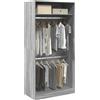 Vidaxl Armadio Grigio Sonoma 100x50x200 cm in Legno Multistrato