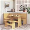 Vidaxl Panca Angolare REINE 151 cm in Legno di Pino Marrone ambra