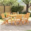 Vidaxl Sedia pieghevole con cuscino 6 pcs Bianco 49 x 57.5 x 92cm