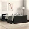 Vidaxl Struttura del letto con cassetto Rovere Nero 193 x 93 x 50 cm