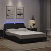 Vidaxl Giroletto con LED senza Materasso Zadar Nero 140x200 cm