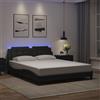 Vidaxl Giroletto con LED senza Materasso Zadar Nero 160x200 cm