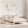 Vidaxl Letto Libreria senza Materasso 135x190 cm in Legno di Pino
