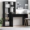 Vidaxl Scrivania Rovere Nero 138,5 x 55 x 143 cm Legno multistrato