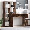 Vidaxl Scrivania Rovere fumé 138,5 x 55 x 143 cm Legno multistrato