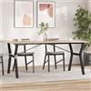 Vidaxl Tavolo da Pranzo Telaio a Y 180x90x75 cm Legno Pino e Acciaio