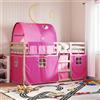 Vidaxl Letto a Castello senza Materasso Rosa 80x200 cm Legno di Pino