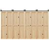Vidaxl Kit di Binari per Porte Scorrevoli 366 cm Acciaio Nero