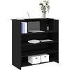 Vidaxl Scrivania per Reception Rovere Nero 100x50x103,5 cm in Legno di Argilla