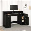 Vidaxl Scrivania Rovere nero 140 x 55 x 91 cm Legno multistrato