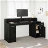 Vidaxl Scrivania Rovere nero 160 x 55 x 91 cm Legno multistrato