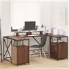 Vidaxl Scrivania Rovere Marrone 182 x 101 x 87,5 cm Legno multistrato