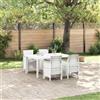 Vidaxl Set da Pranzo per Giardino 5 pz Bianco Rattan Polt