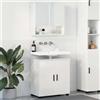 Vidaxl Set di mobili per il bagno con porta 2 pcs Bianco Lucido