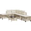 Vidaxl Set Divano ad Angolo 3 pz con Cuscini Beige in Polyrattan