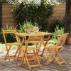 Vidaxl Set bistrot 5 pz Olio Naturale Legno di Acacia Massello