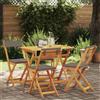 Vidaxl Set bistrot 5 pz Olio Naturale Legno di Acacia Massello