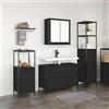 Vidaxl Set di mobili per il bagno 3 pcs Rovere Nero Legno multistrato
