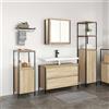 Vidaxl Set di mobili per il bagno con cassetto 3 pcs Rovere Sonoma