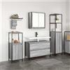 Vidaxl Set di mobili per il bagno con cassetto 3 pcs Grigio Sonoma