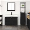 Vidaxl Set di mobili per il bagno con cassetto 2 pcs Rovere nero