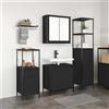 Vidaxl Set di mobili per il bagno 3 pcs Rovere Nero Legno multistrato