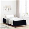 Vidaxl Letto a molle con materasso Nero 90 x 190 cm Tessuto