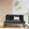 Vidaxl Divano Centrale 120x80 cm in Legno Massello di Pino Grigio
