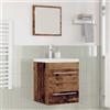 Vidaxl Armadio per Lavabo da Bagno Legno vecchio 41 x 38,5 x 48 cm