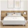 Vidaxl Testata con Comodino 3 pcs Rovere artigianale Legno multistrato