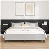 Vidaxl Testata con Comodino 3 pcs Rovere Nero Legno multistrato