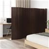 Vidaxl Divisorio Ambienti Marrone Scuro Larghezza 800 cm Altezza 165 cm in Bambù