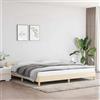 Vidaxl Giroletto senza Materasso Crema 200x200 cm in Tessuto