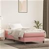 Vidaxl Materasso a Molle Insacchettate Rigidità Media Rosa 90x190x20 cm in Velluto