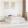 Vidaxl Struttura del letto Bianco 140 x 200 cm Legno multistrato