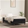 Vidaxl Materasso a Molle Insacchettate Rigidità Media Nero 90x200x20 cm in Velluto