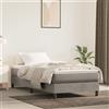 Vidaxl Materasso a Molle Insacchettate Rigidità Media Grigio Chiaro 100x200x20 cm in Velluto