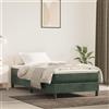Vidaxl Materasso a Molle Insacchettate Rigidità Media Verde Scuro 100x200x20 cm in Velluto