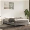Vidaxl Materasso a Molle Insacchettate Rigidità Media Grigio Chiaro 120x200x20 cm in Velluto