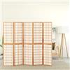 Vidaxl Divisorio Pieghevole 5 Pannelli Stile Giapponese 200x170 cm