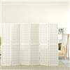 Vidaxl Divisorio Pieghevole 6 Pannelli Stile Giapponese 240x170 Bianco